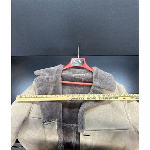 Vintage T.K. VERITABLE PEAU LAINE Leather Coat - Picture 9 of 10